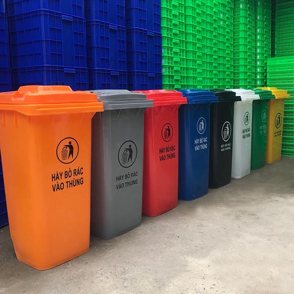 Thùng rác nhựa HDPE 120 lít Thùng rác nhựa HDPE 120 lít