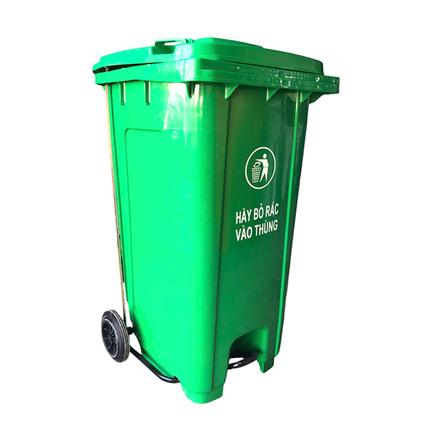 Thùng rác đạp chân giữa 240L xanh lá thung-rac-dap-chan-giua-240l-xanh-la